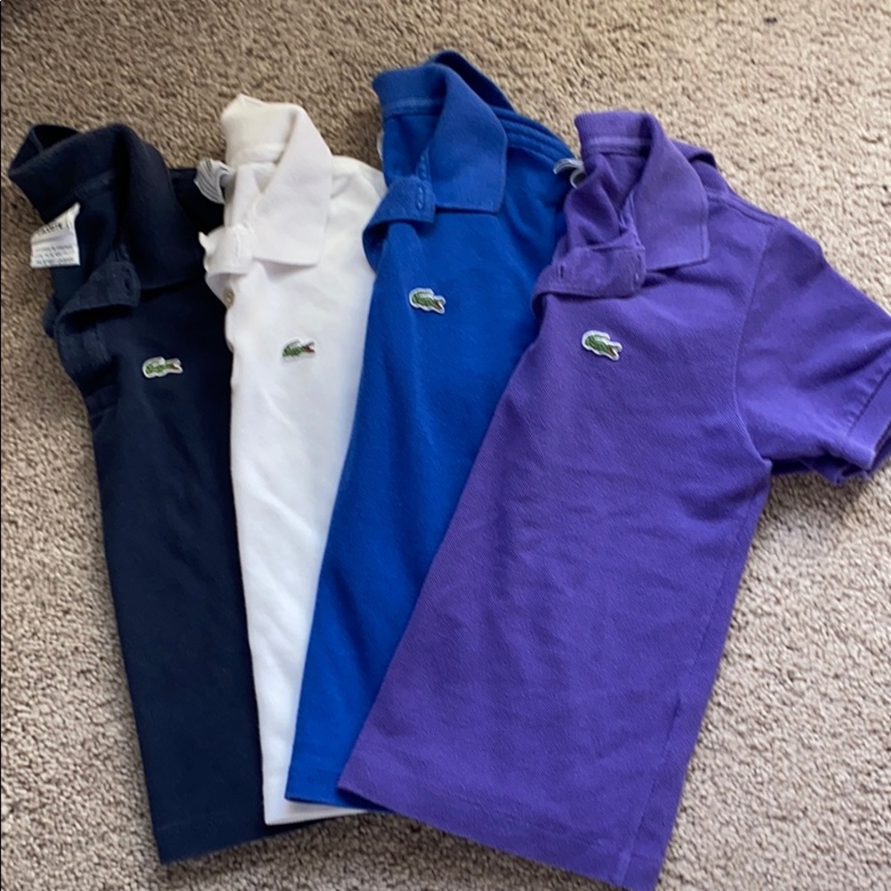 Boys Size 8 Lacoste Polos